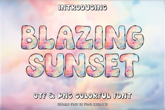 Blazing Sunset: A Color Font for Vibrant Design