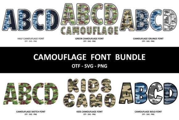 Camouflage Bundle: Six Fonts That Make Your Work Unforgettable