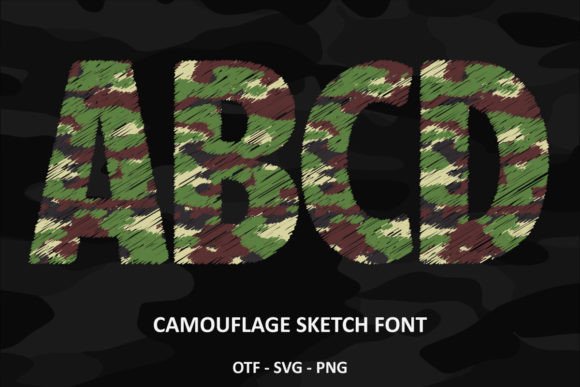 Camouflage Sketch: A Bold Typeface for Authentic Branding