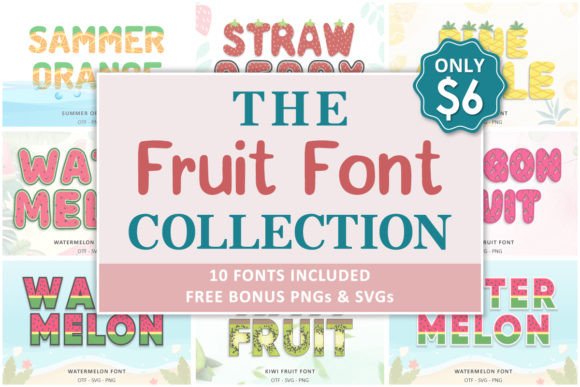 Fruit Collection: A Playful Font Bundle for Creative Projects
