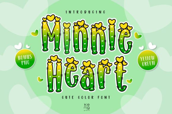 Minnie Heart Y-g: The Color Font with a Playful Punch