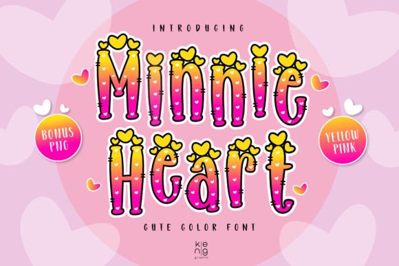 Minnie Heart Y-p: The Color Font That Captures Youthful Energy
